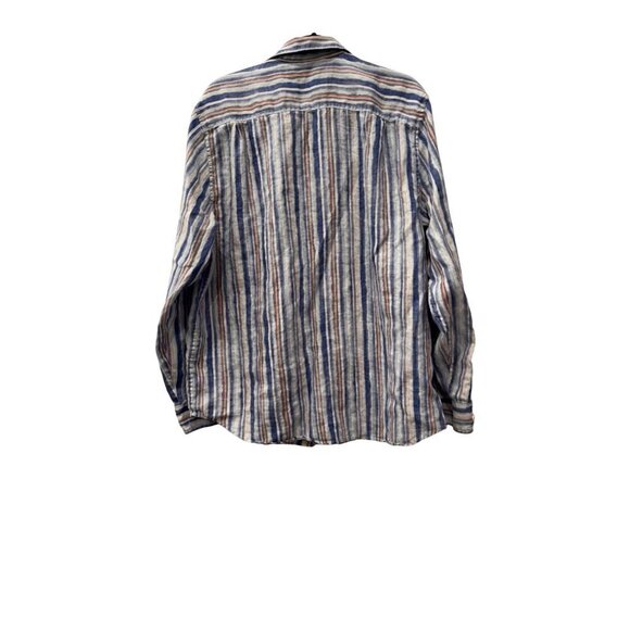 Tommy Bahama Men's Size XL Striped 100% Linen Button-Up Shirt - Picture 2 of 9